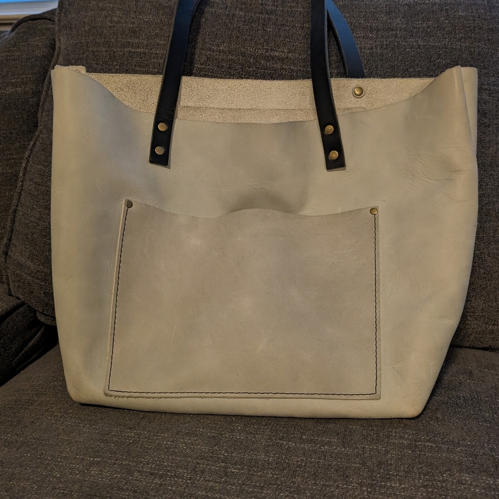 Portland Leather Goods Large Classic Tote, Beluga